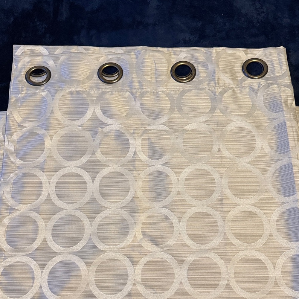 Sophisticated Cream Circle Patterned Drapes (2 panels)